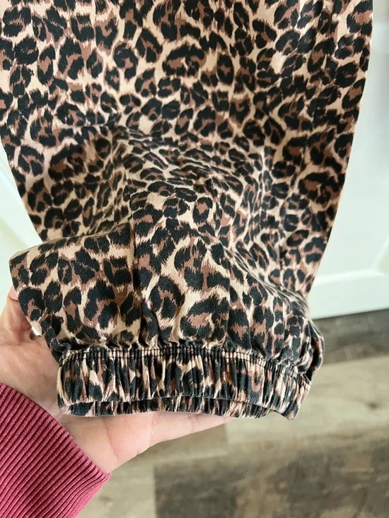 aerie Cheetah/Leopard-Print Button-Front Lounge Pants - brown & black - Picture 5 of 6